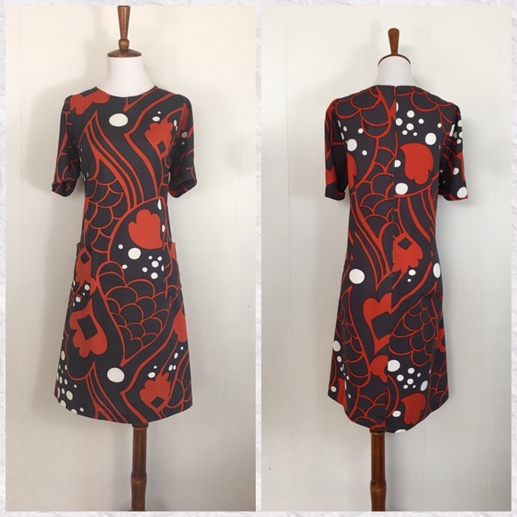 Vintage Dresses & Skirts - True Vintage Short Sleeve Crew Neck Shift Dress
